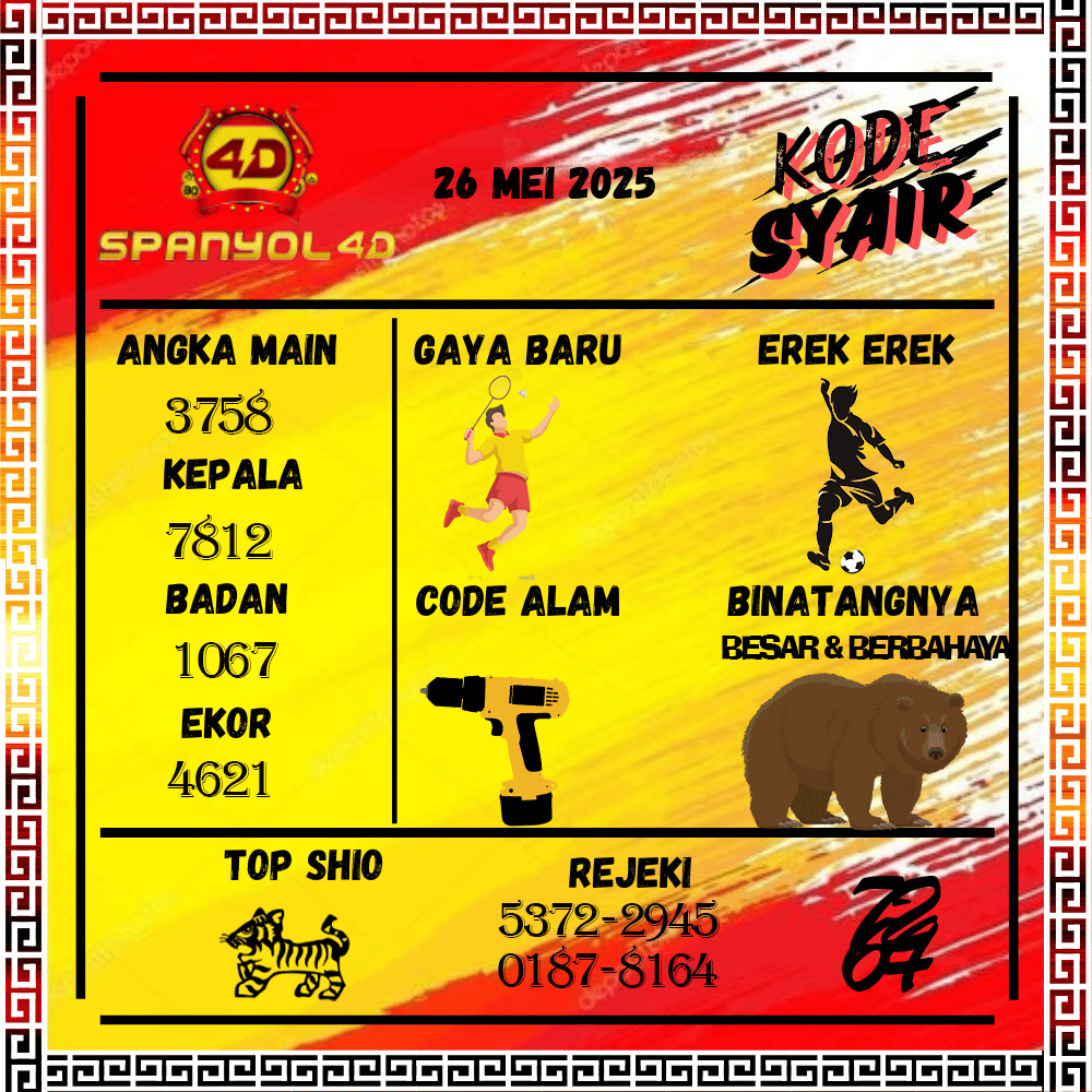Kode Syair Spanyol4D Pools - Mei  Pools