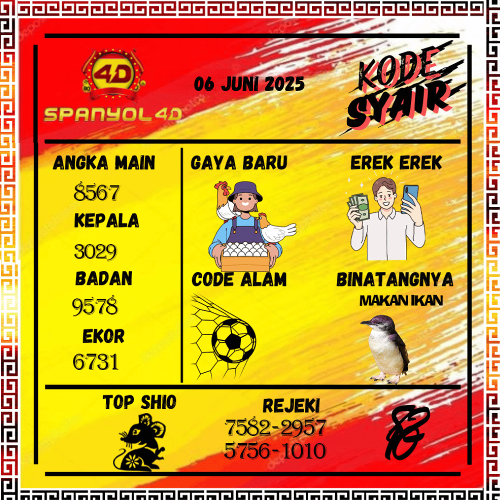 Kode Syair Spanyol4D Pools - Juni  Pools