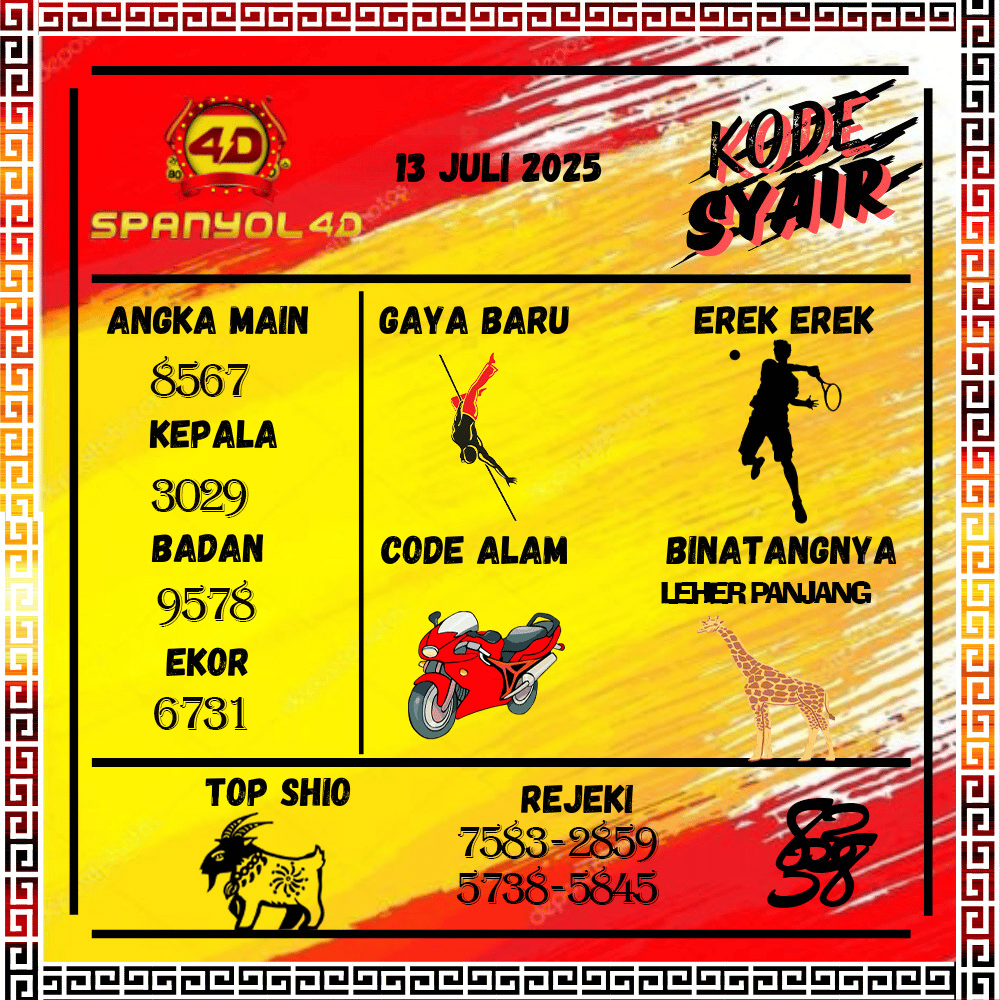 Kode Syair Spanyol4D Pools - Juli Pools