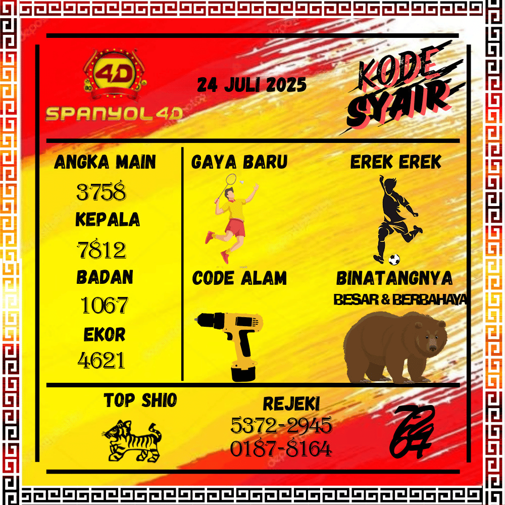 Kode Syair Spanyol4D Pools - Juli Pools