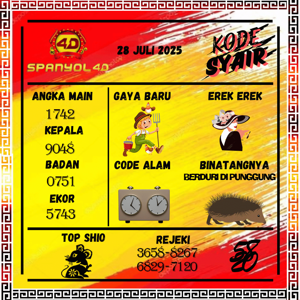 Kode Syair Spanyol4D Pools - Juli Pools