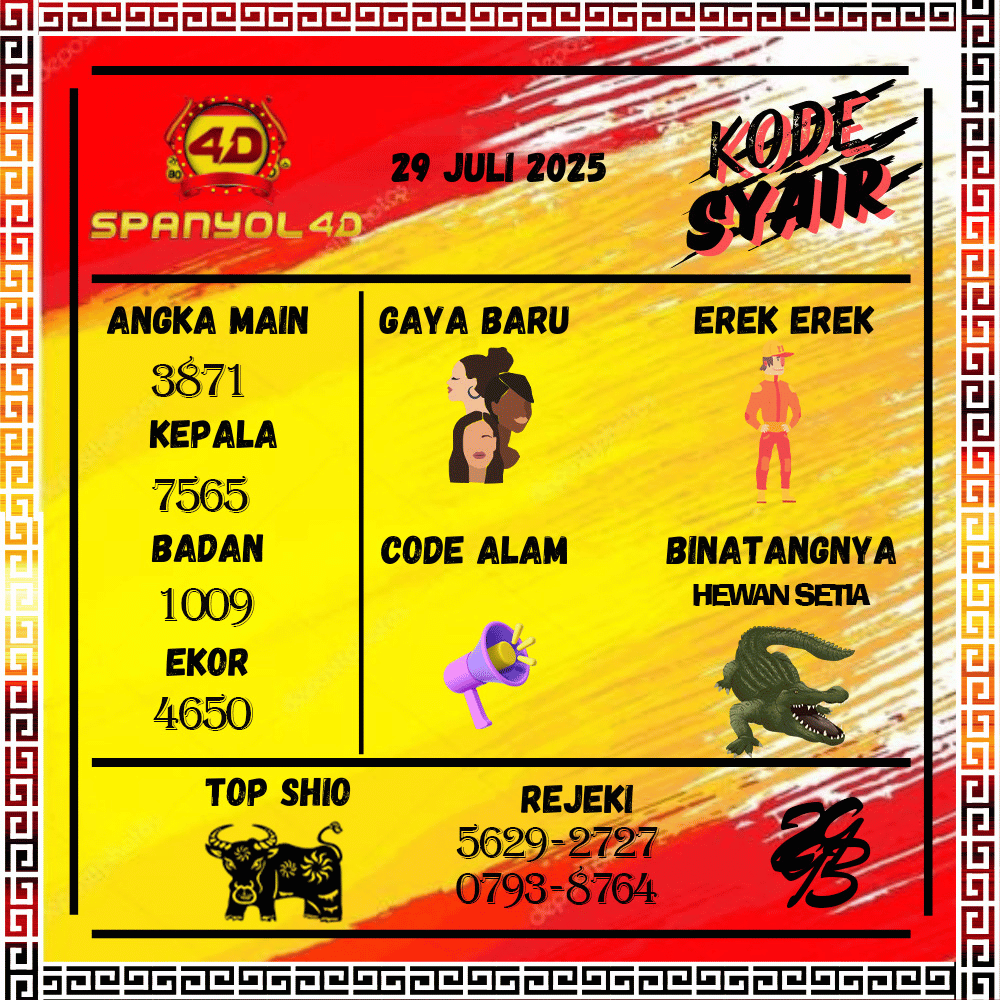 Kode Syair Spanyol4D Pools - Juli Pools