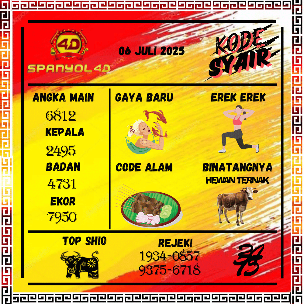 Kode Syair Spanyol4D Pools - Juli Pools