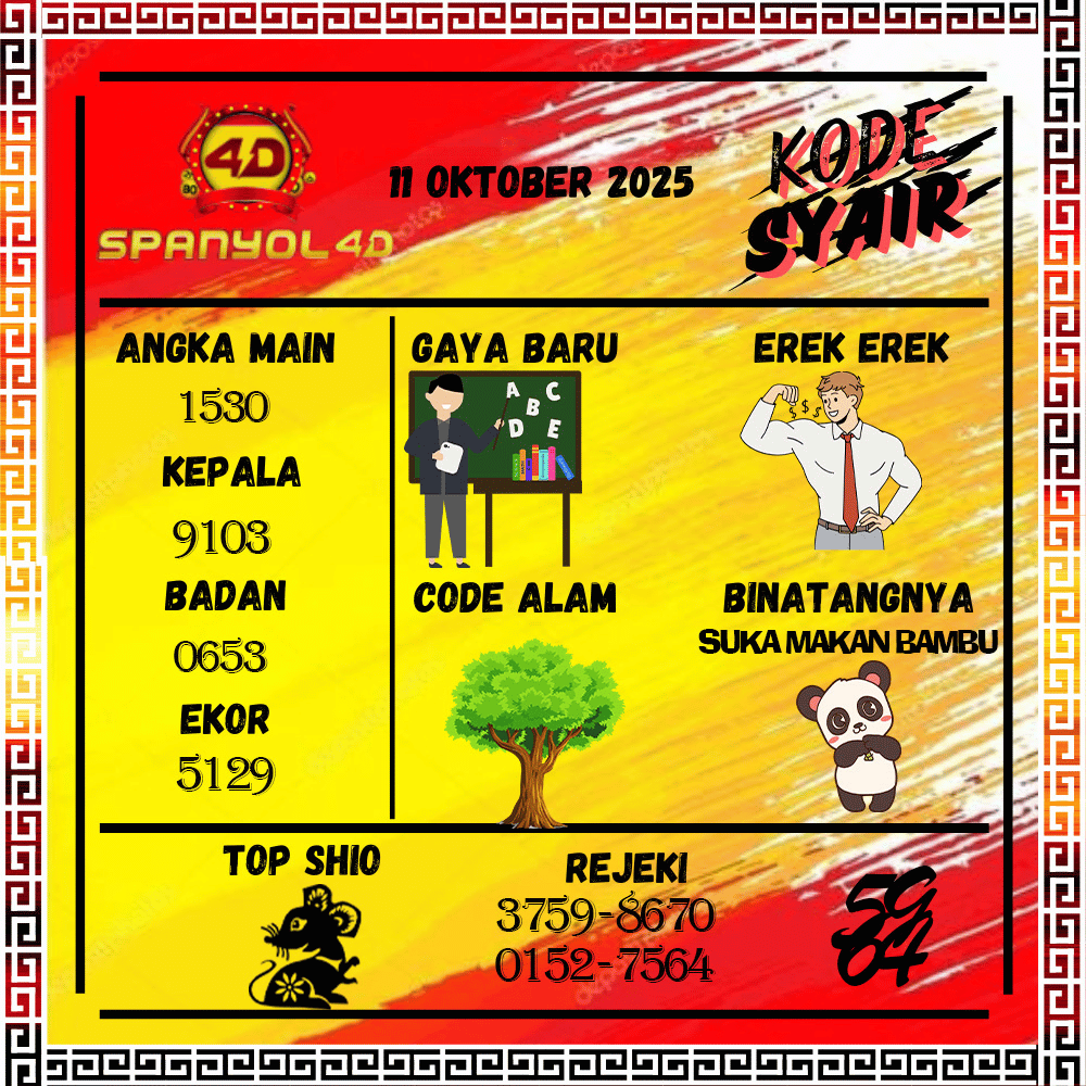 Kode Syair Spanyol4D Pools - Oktober Pools