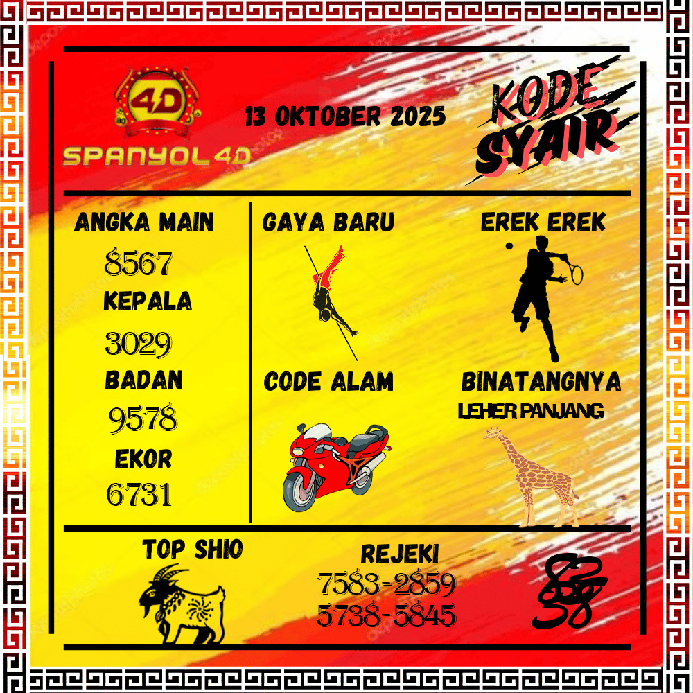 Kode Syair Spanyol4D Pools - Oktober Pools