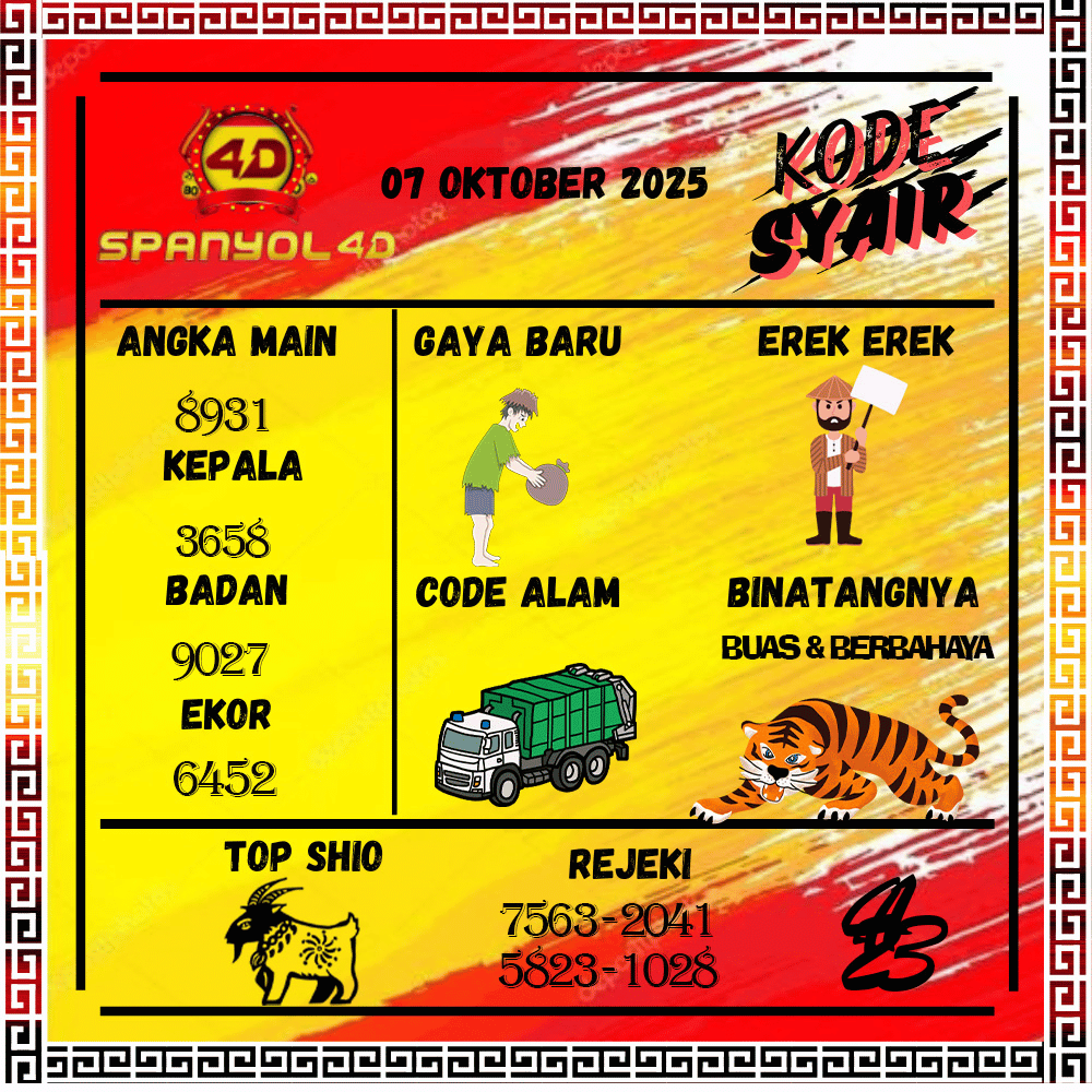 Kode Syair Spanyol4D Pools - Oktober Pools